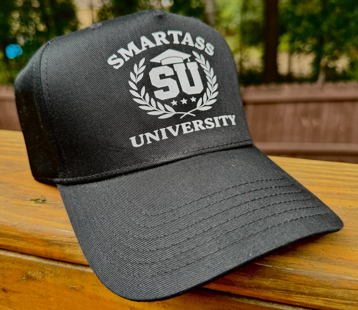 Smartass University Baseball Caps