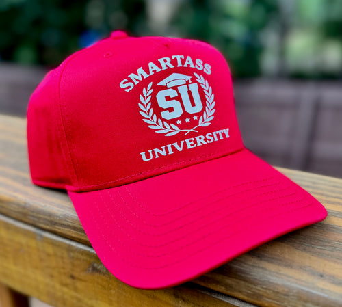 Smartass University Baseball Caps
